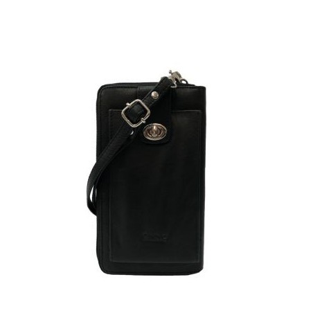 Smartphonetasche von CiNiNO® aus echtem Leder mit Geldfächern