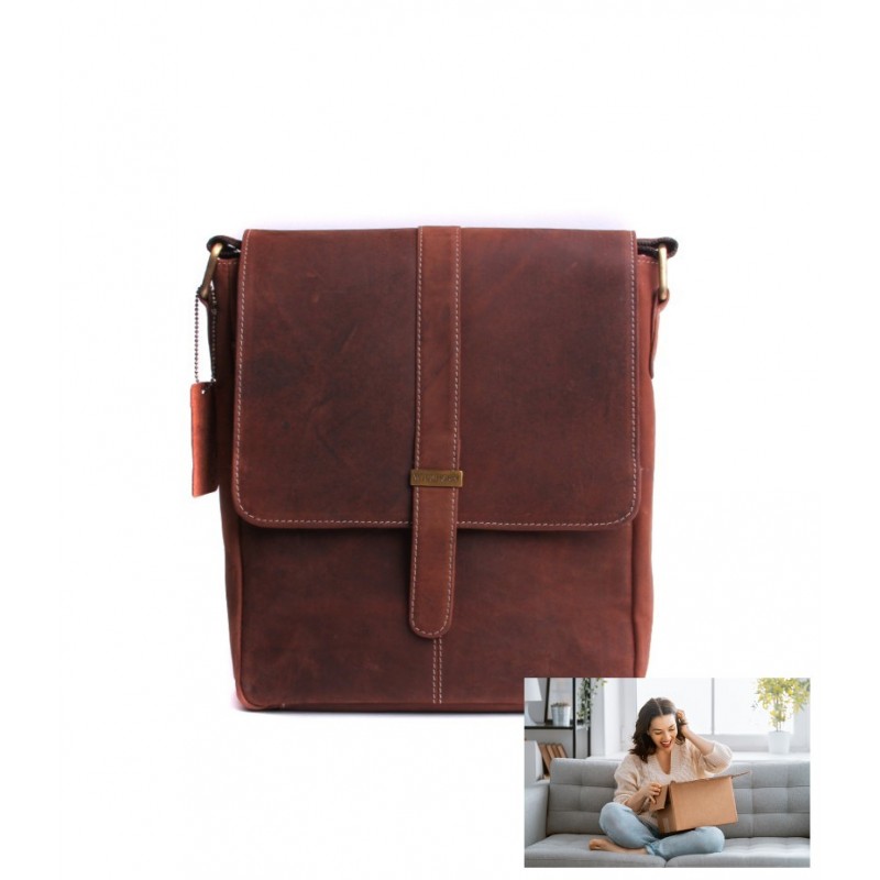 Schultertasche echt Leder