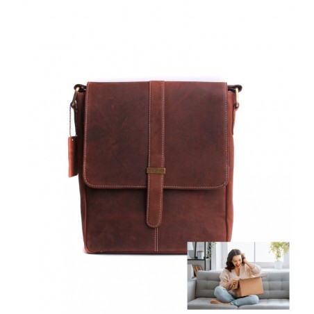 Schultertasche echt Leder